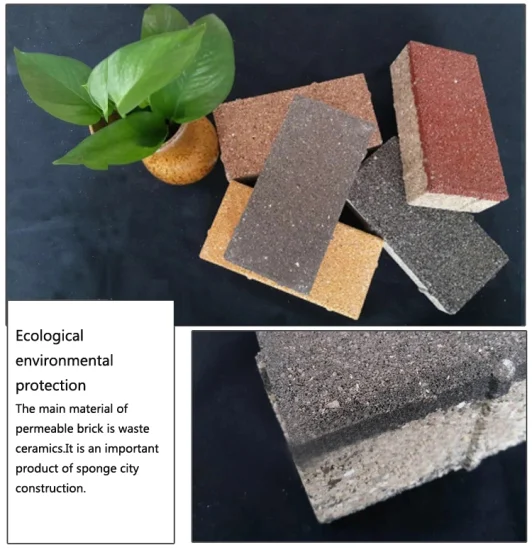 Ladrilho de piso de pedra de pavimentação ecológica para tijolos de pavimentação permeáveis ​​à água de estradas urbanas
